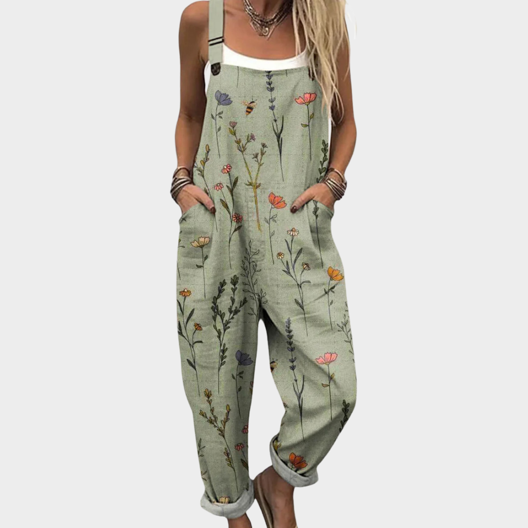 Poppy | Comfortable Printed Dungarees