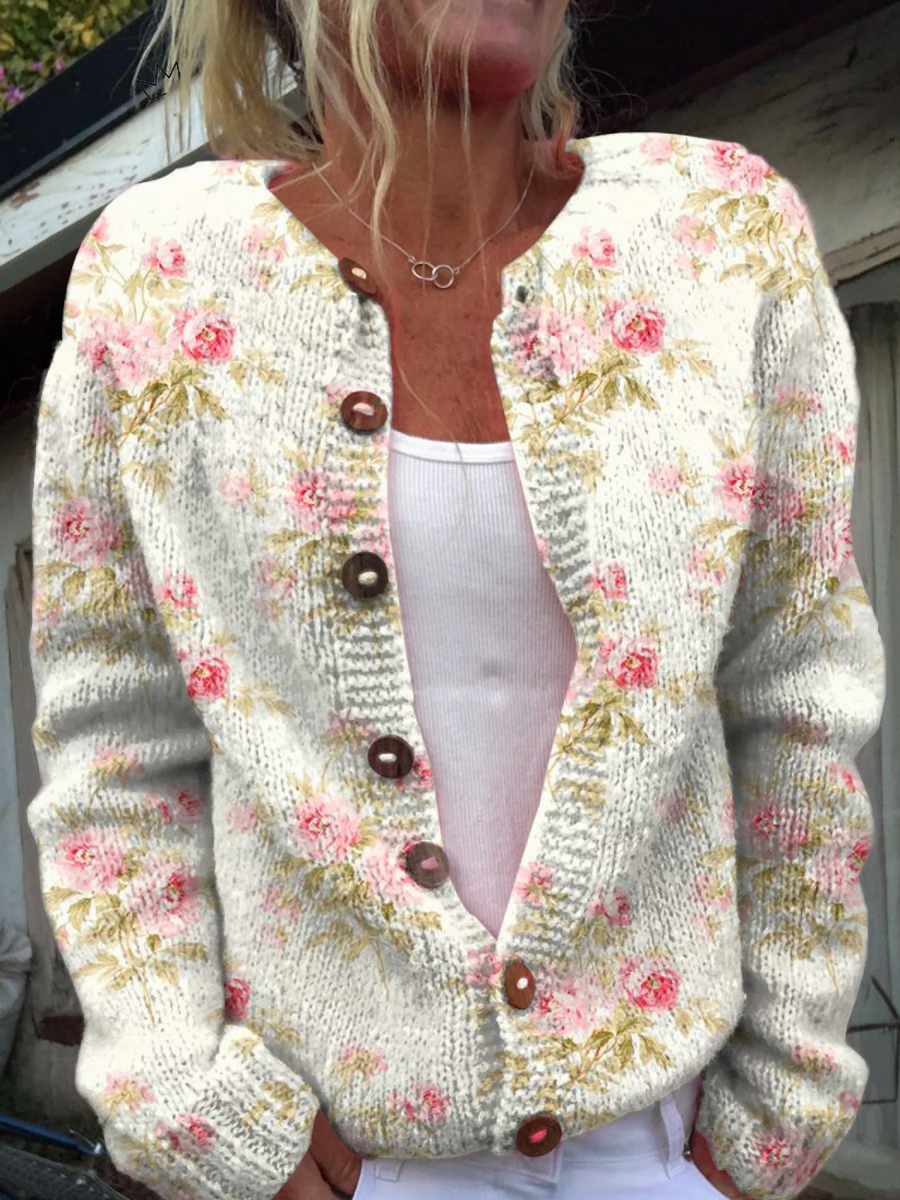 Maude | Colour-Block Button Cardigan