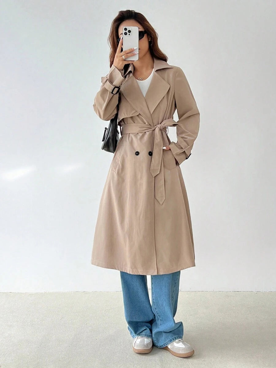 Charlotte™ | Khaki Belted Trench Coat