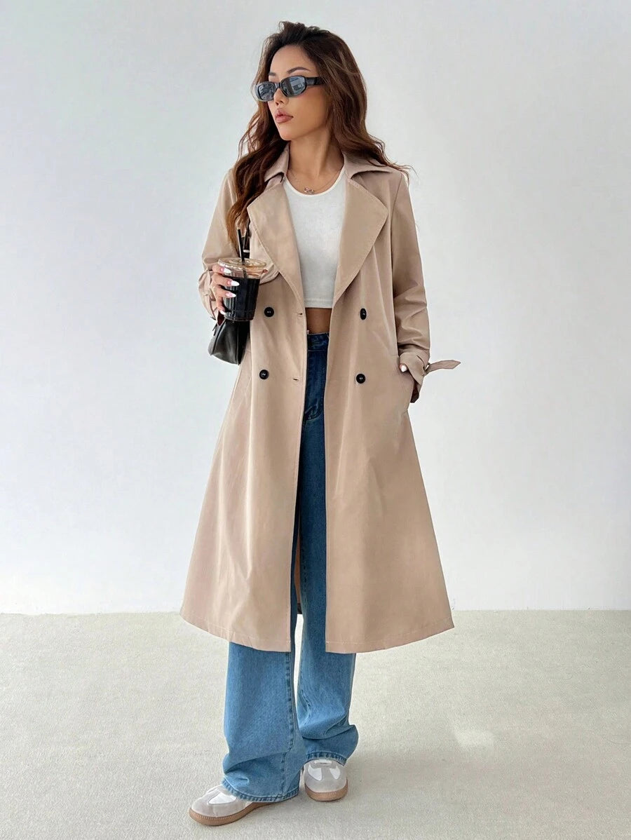 Charlotte™ | Khaki Belted Trench Coat