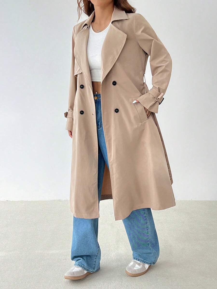 Charlotte™ | Khaki Belted Trench Coat