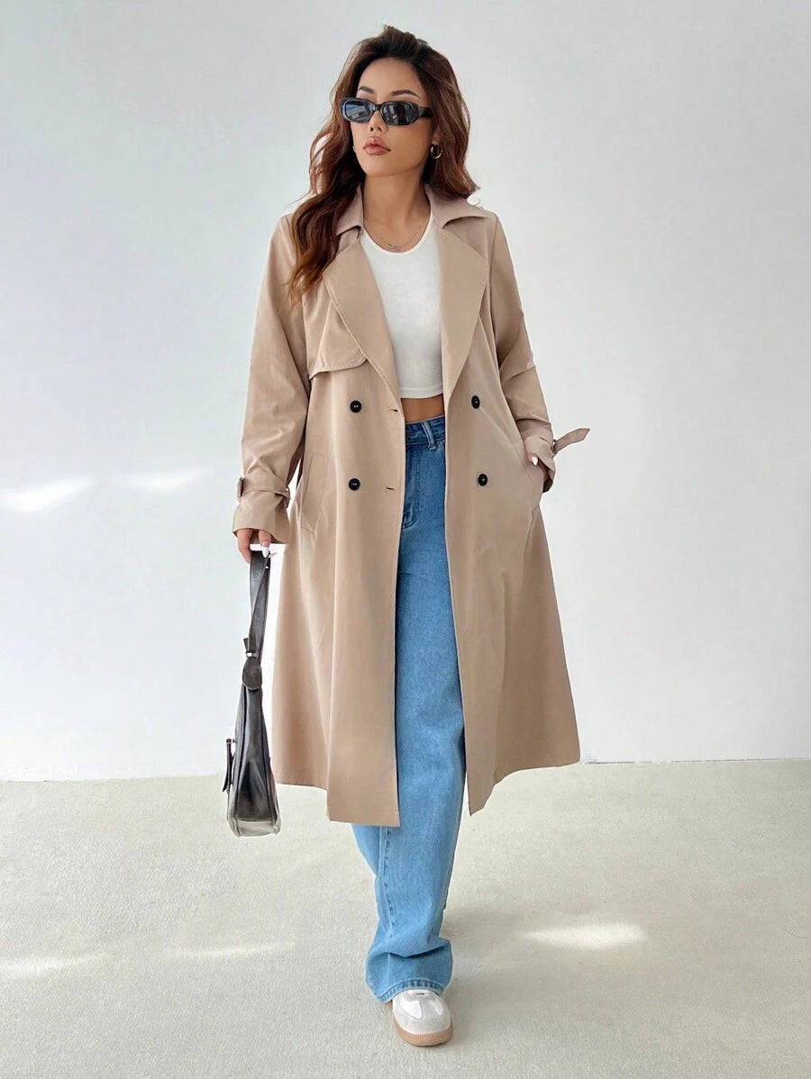 Charlotte™ | Khaki Belted Trench Coat