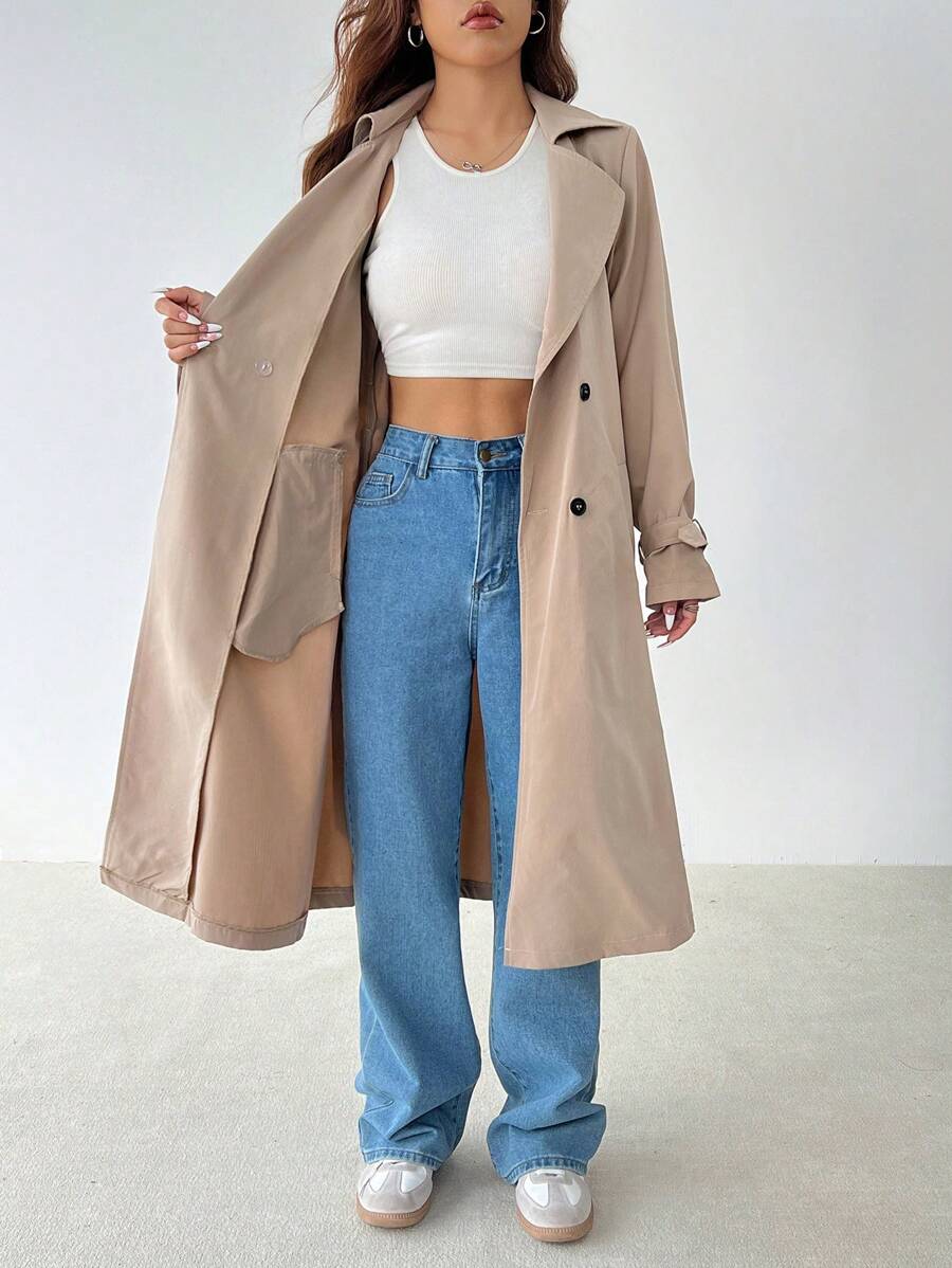 Charlotte™ | Khaki Belted Trench Coat