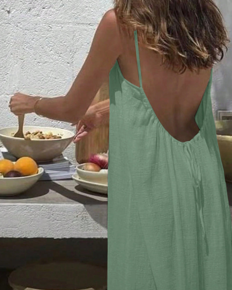 Cami Dress | Women's Solid Color Backless