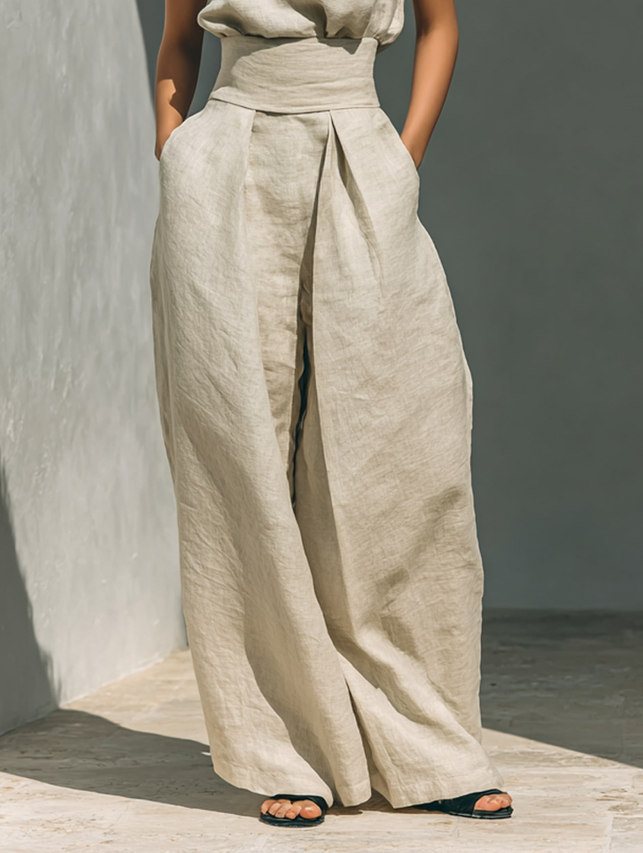 Maria™ | Women's Minimalist Tank Top & Wide-Leg Pants Set