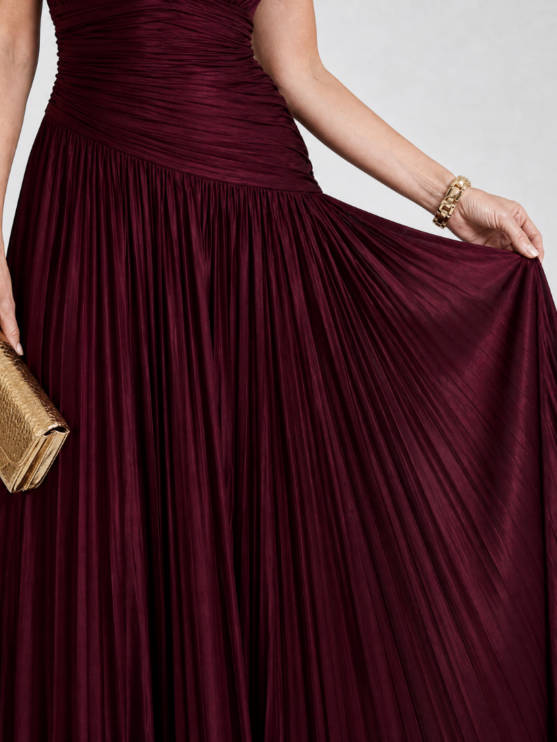 Lemar Sleeveless V Neck Midi Dress