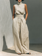 Maria™ | Women's Minimalist Tank Top & Wide-Leg Pants Set