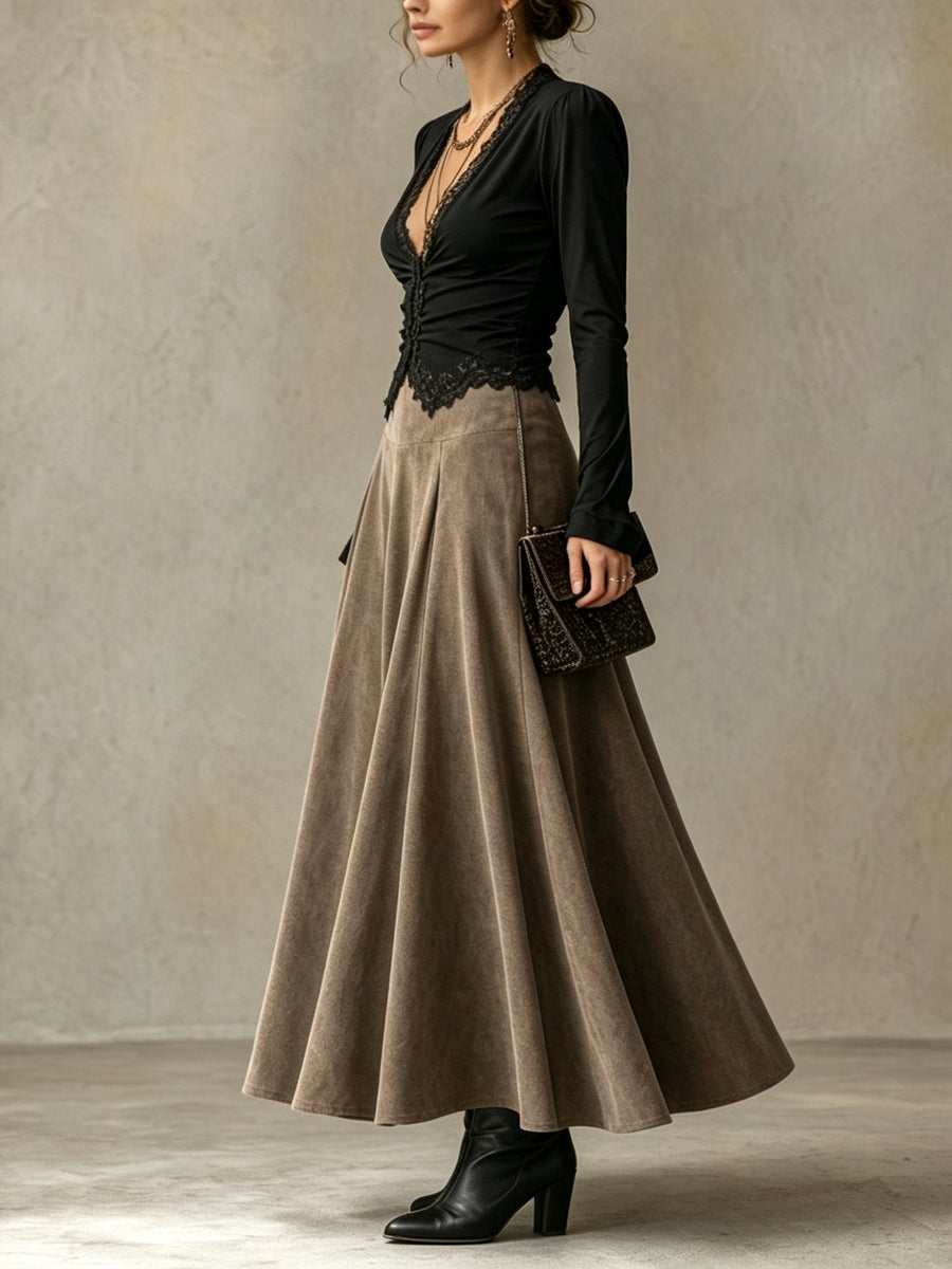 TAMSYN | LACE TOP AND MAXI SKIRT SET