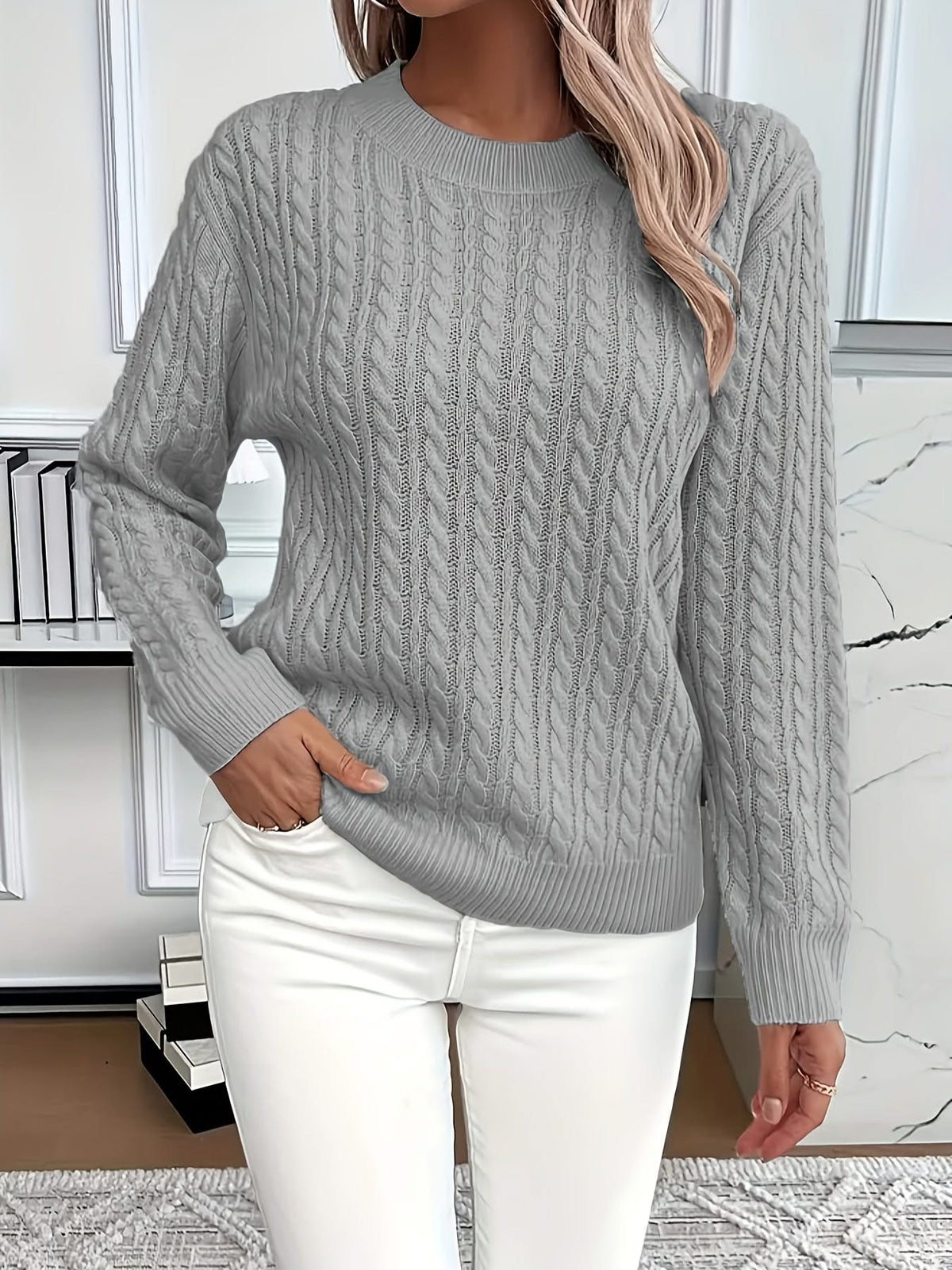 MARIELLE CABLE SWEATER