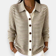 Nola™ Striped Button Cardigan