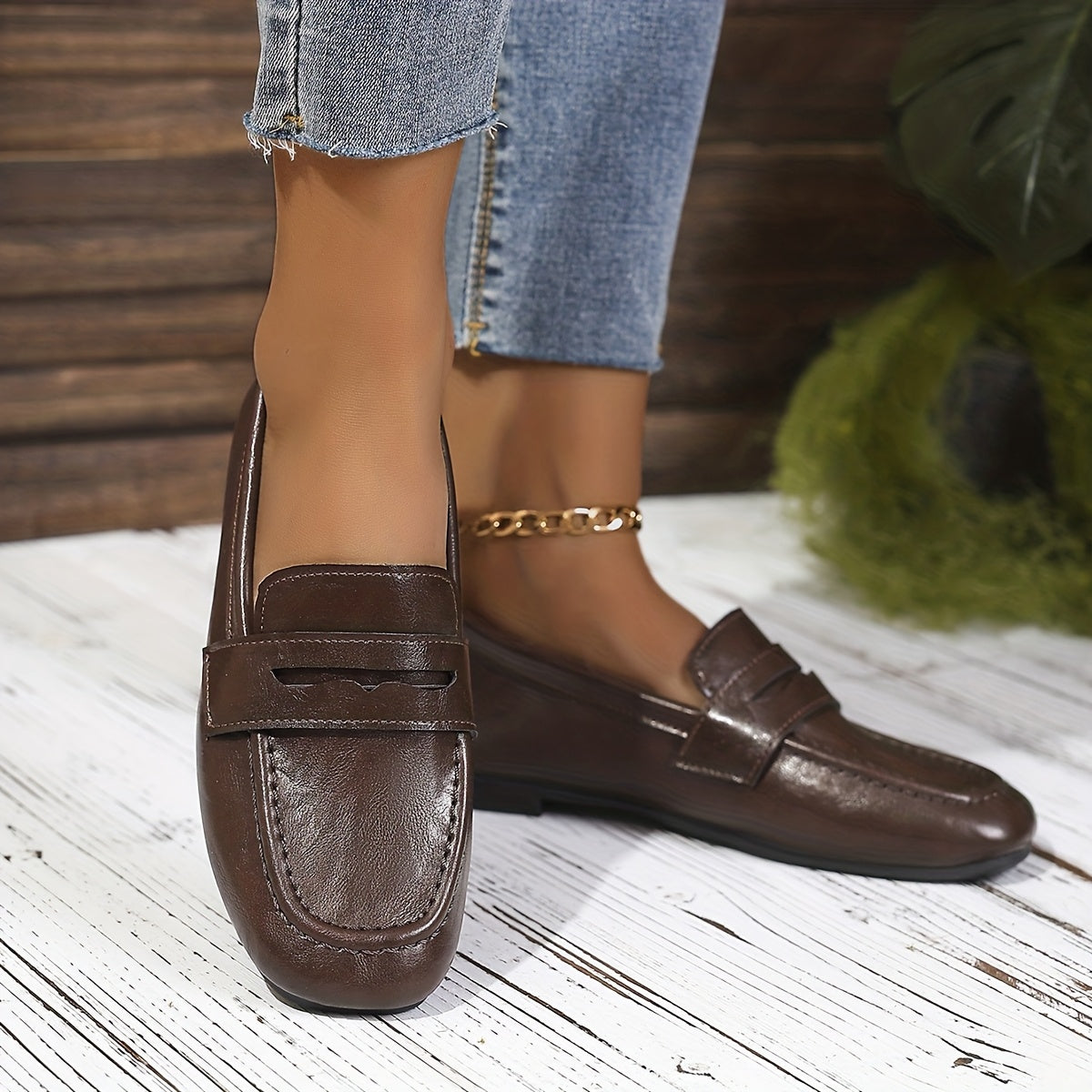 Ottilie™ | Square-Toe Penny Loafers