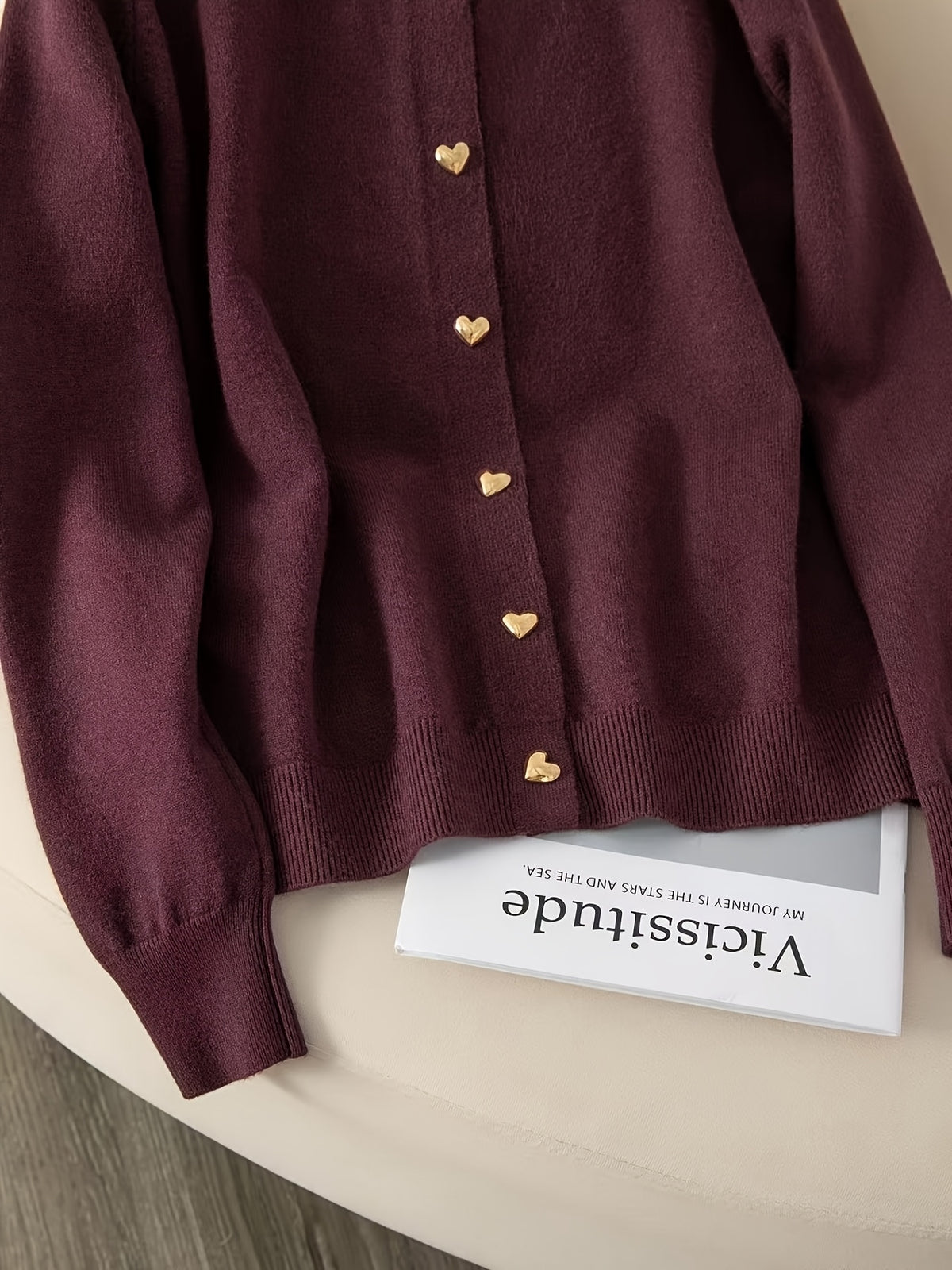 Rosalie Heart Button Cardigan