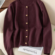 Rosalie Heart Button Cardigan