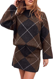 Clarissa Argyle Jumper and Skirt Set