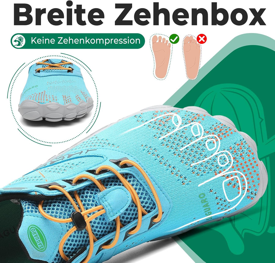 SAGUARO Blootvoets schoenen voor dames en heren, minimalistisch, maat 36-48