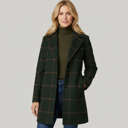 Adriana | Checkered Winter Trench Coat