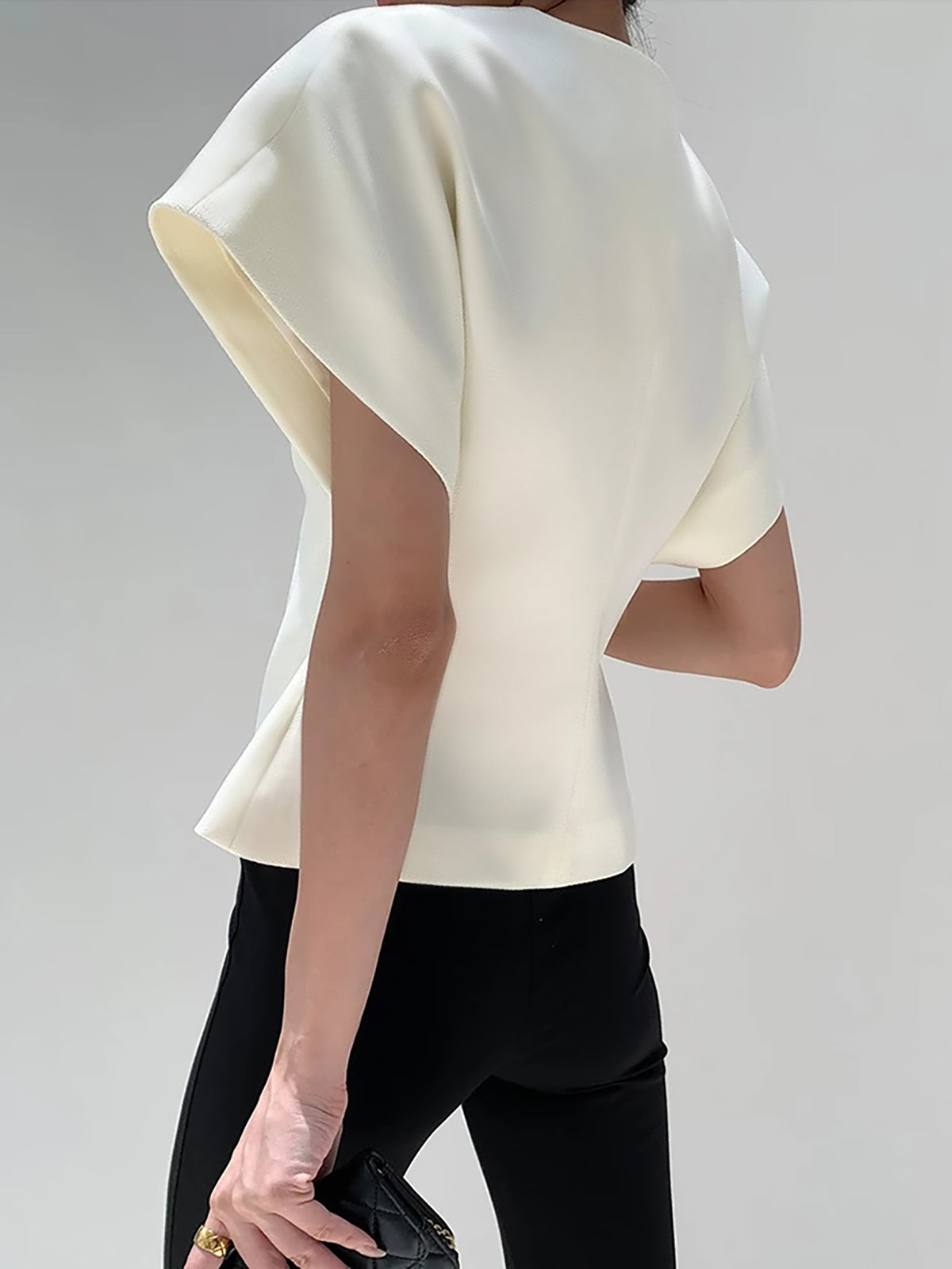 Diana Trendy V-Neck Button Down Blouse