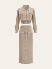 Lucy Cardigan and Midi Skirt Set