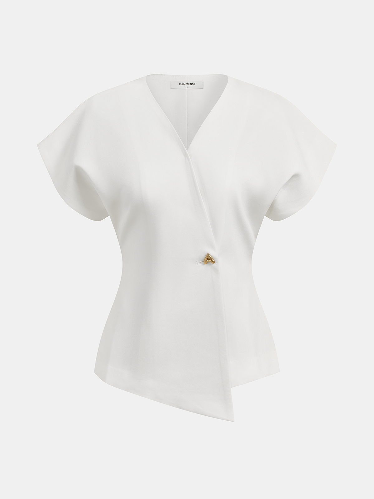 Diana Trendy V-Neck Button Down Blouse