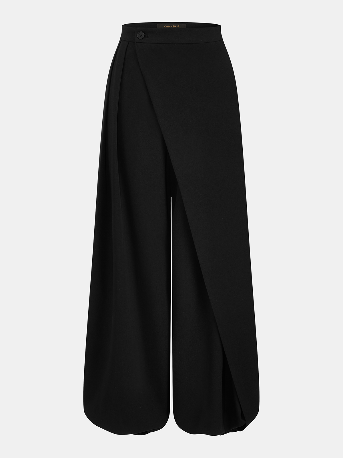 Lucindra Asymmetric Overlay Balloon Wide-Leg Pants