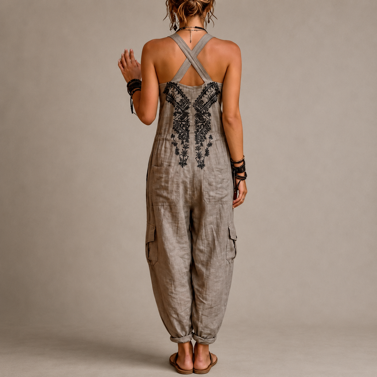 WILLA | EMBROIDERED BOHO JUMPSUIT