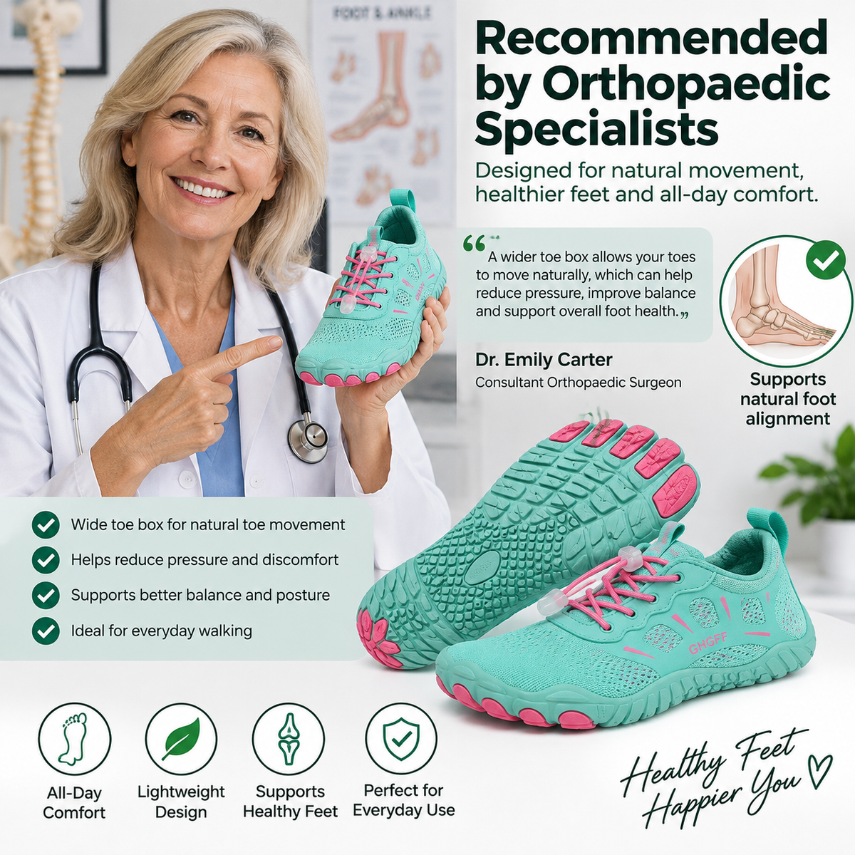 Selwyn | Orthopaedic Barefoot Comfort Trainers