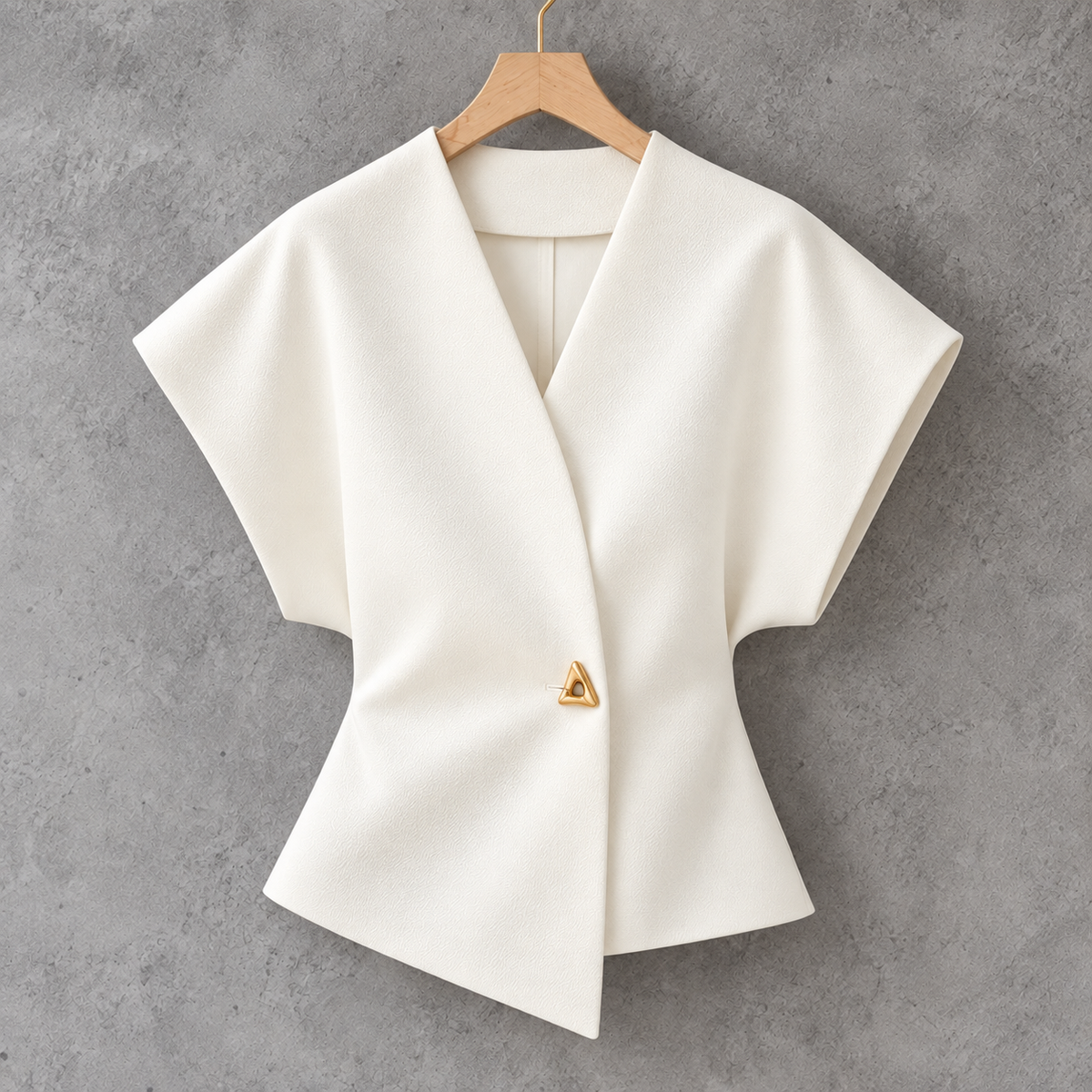Diana Trendy V-Neck Button Down Blouse