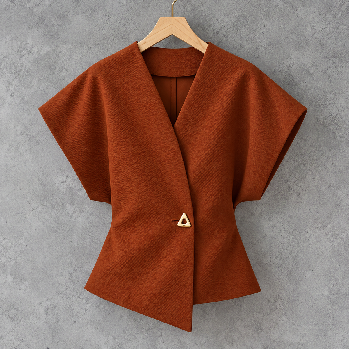 Diana Trendy V-Neck Button Down Blouse