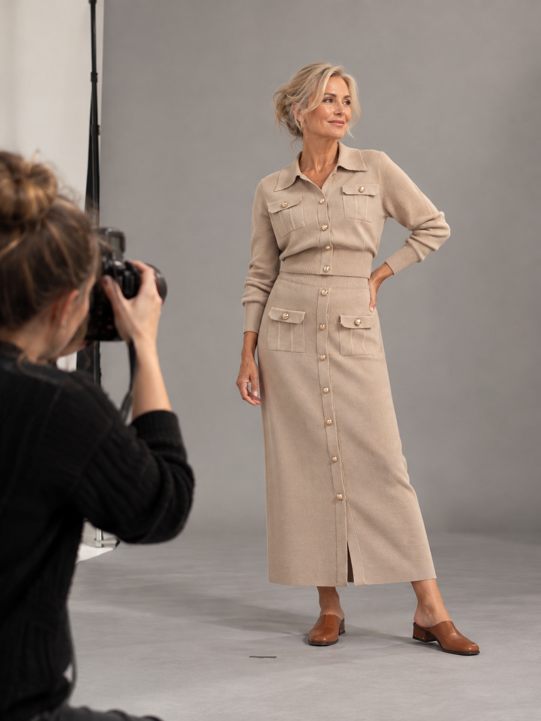 Lucy Cardigan and Midi Skirt Set