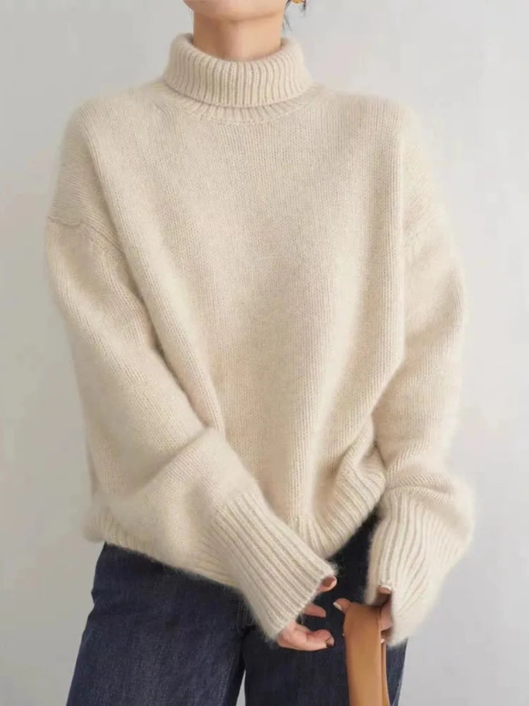 Amaya Luxe Cashmere Turtleneck Sweater