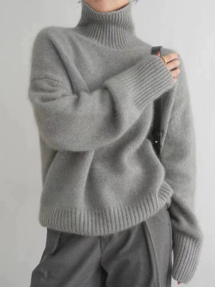 Amaya Luxe Cashmere Turtleneck Sweater