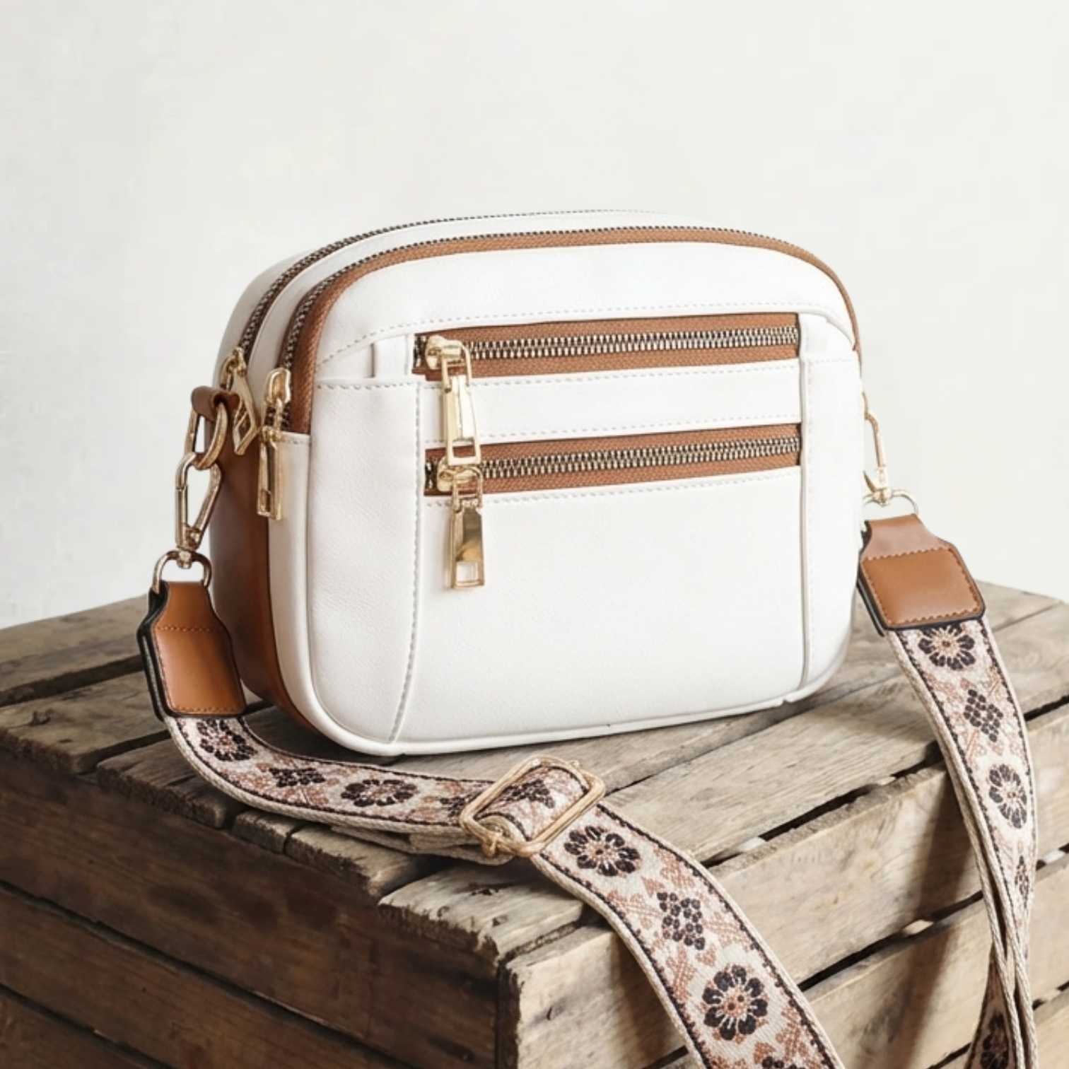 Isabella | Hands-free, everything in — Leather Crossbody Bag