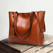 Mira | Laptop bag, hands-free — Spacious Leather Tote