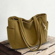 Sienna | Spacious and Striking — Leather Tote with Cord Detail