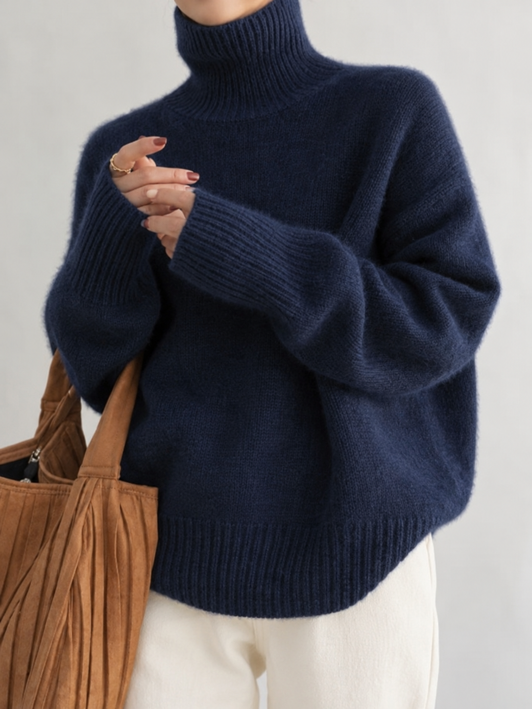 Amaya Luxe Cashmere Turtleneck Sweater