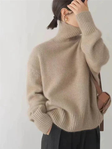 Amaya Luxe Cashmere Turtleneck Sweater