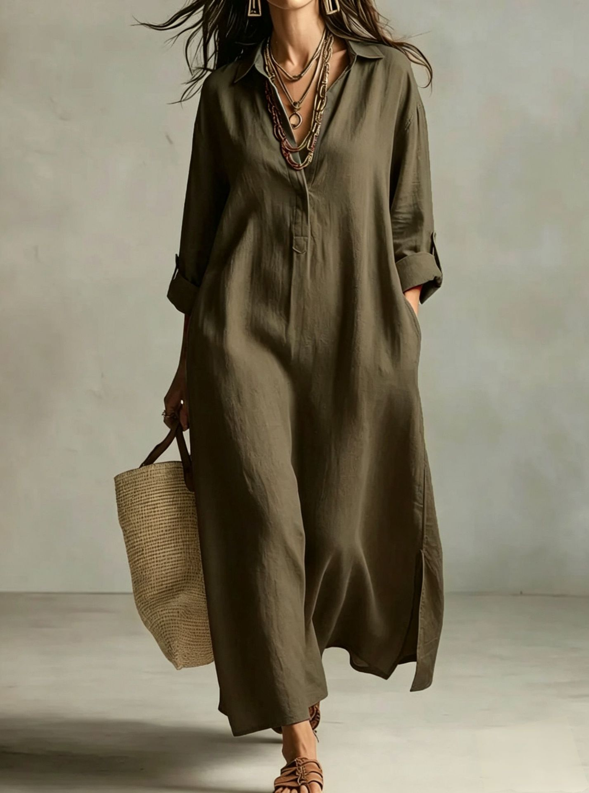 Lynn Maxi Shirt Dress