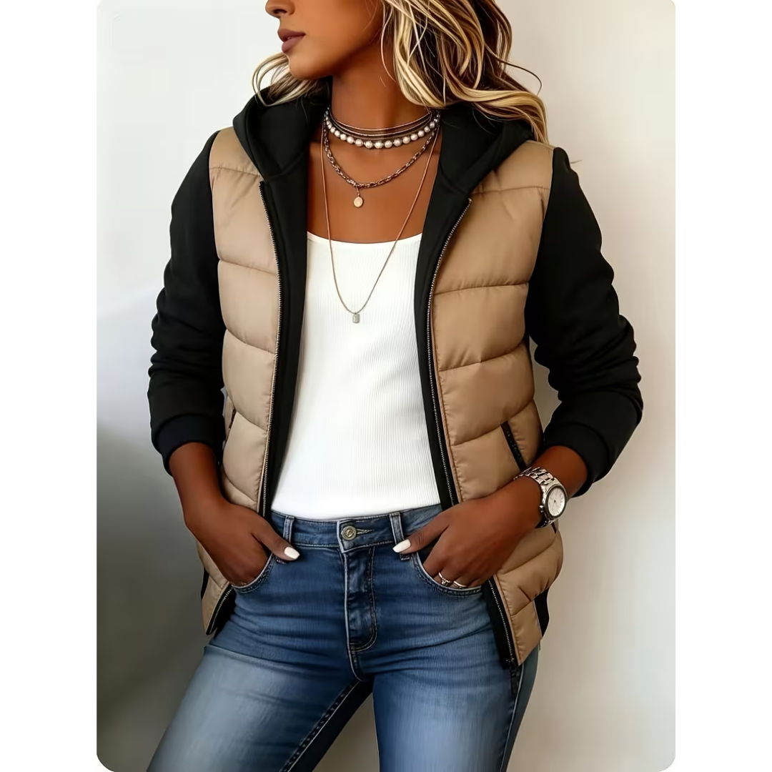 Mariam - Dames Jacket met Gewatteerd Ontwerp en Capuchon