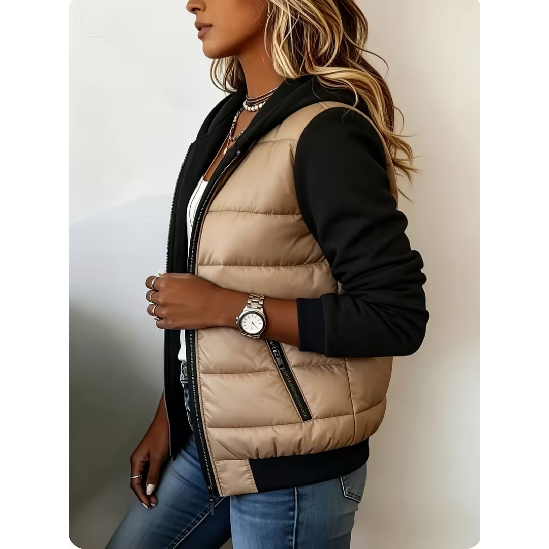Mariam - Dames Jacket met Gewatteerd Ontwerp en Capuchon