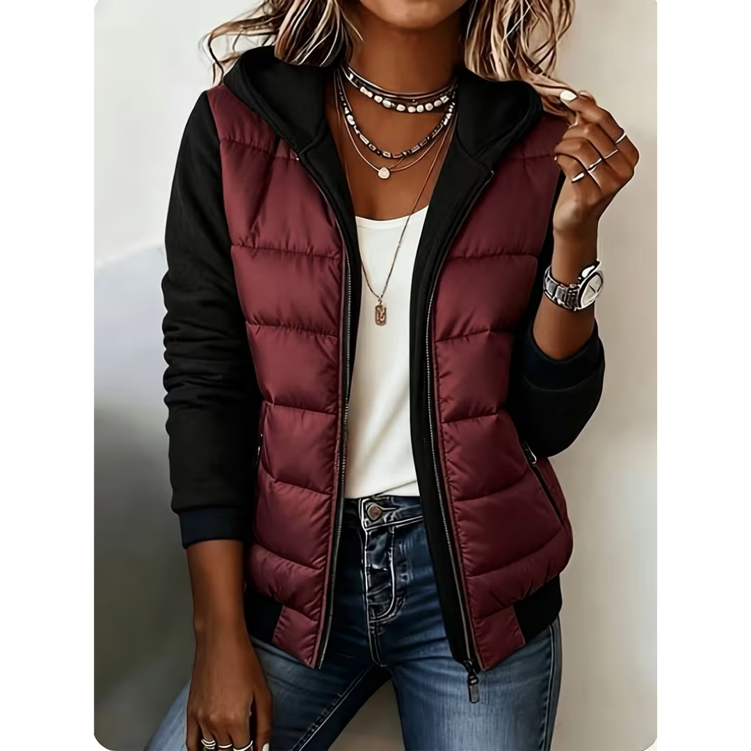 Mariam - Dames Jacket met Gewatteerd Ontwerp en Capuchon