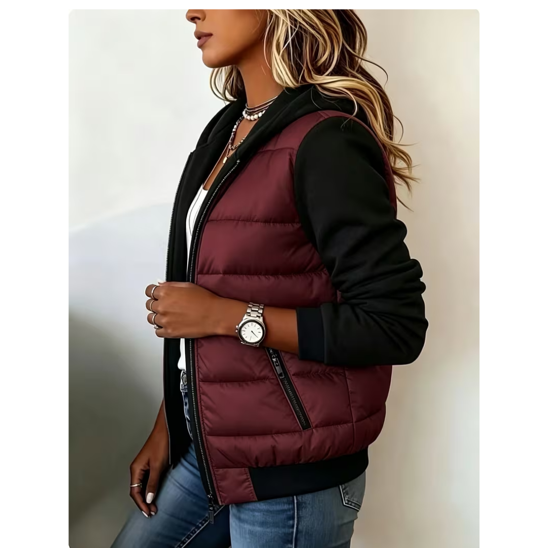 Mariam - Dames Jacket met Gewatteerd Ontwerp en Capuchon