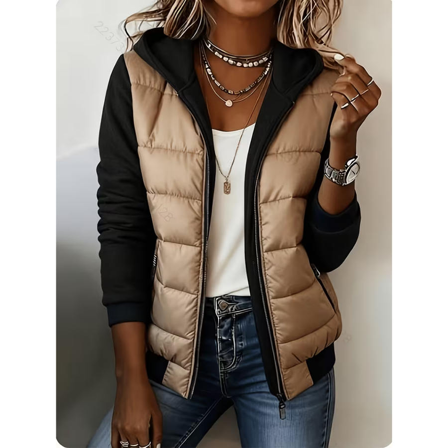 Mariam - Dames Jacket met Gewatteerd Ontwerp en Capuchon