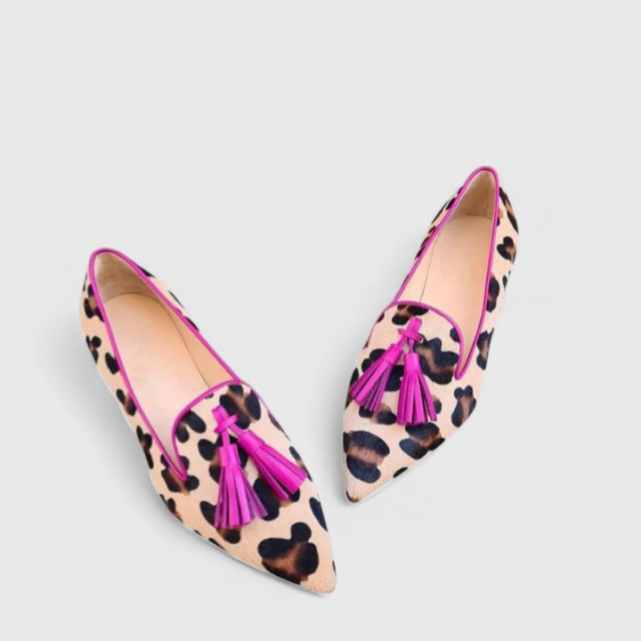 Elsie | Pink and Gold Loafers