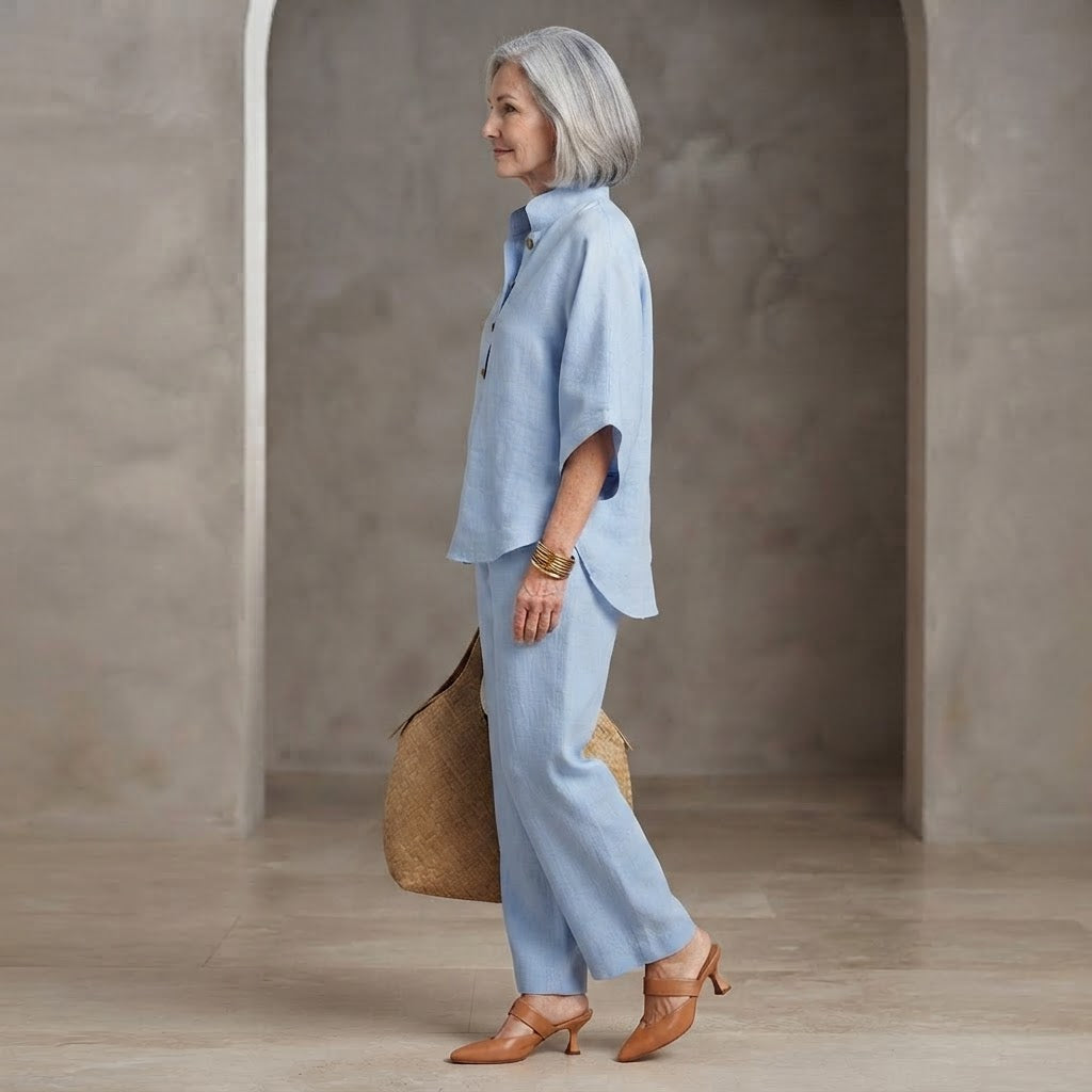 Amy Top & Wide-Leg Pants Set