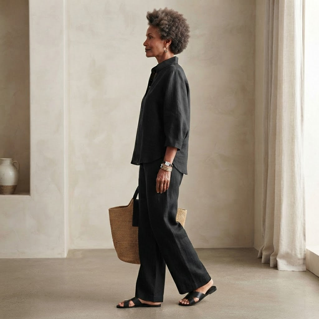 Amy Top & Wide-Leg Pants Set