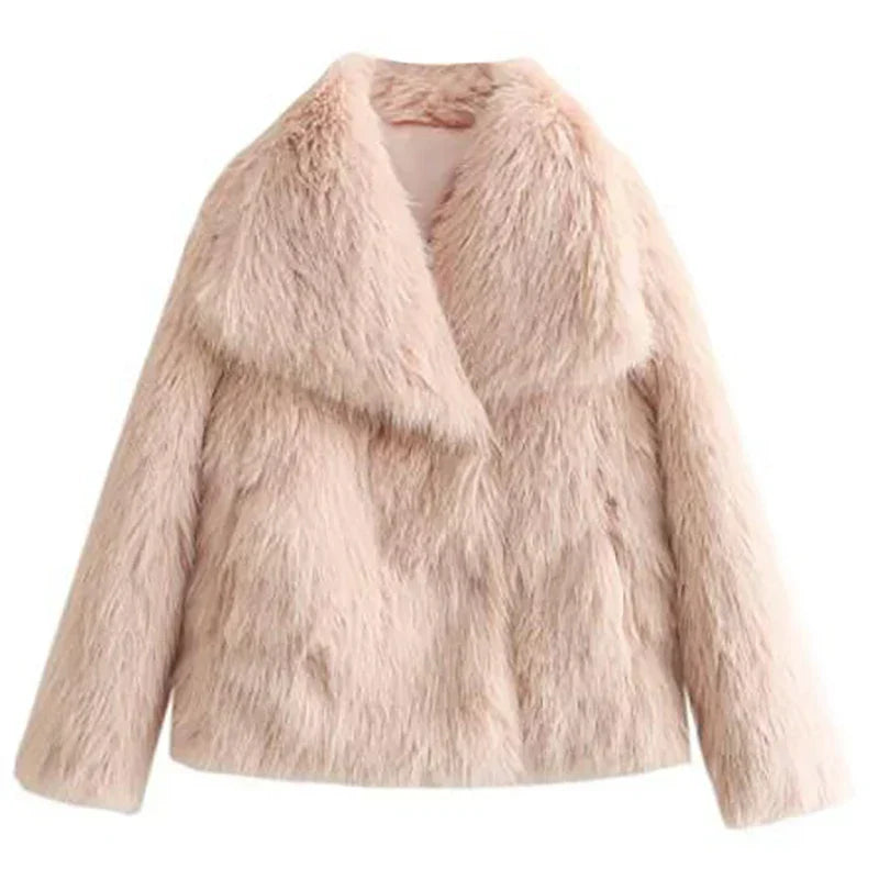 Apolline | Faux Fur Winter Jacket Black White Puffer Jackets