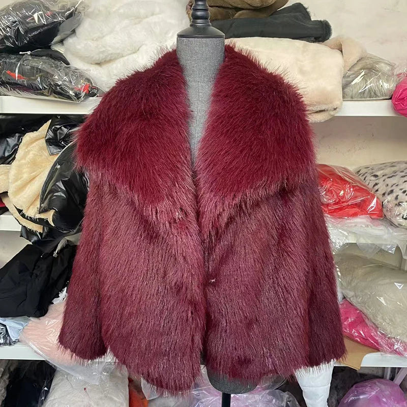 Apolline | Faux Fur Winter Jacket Black White Puffer Jackets