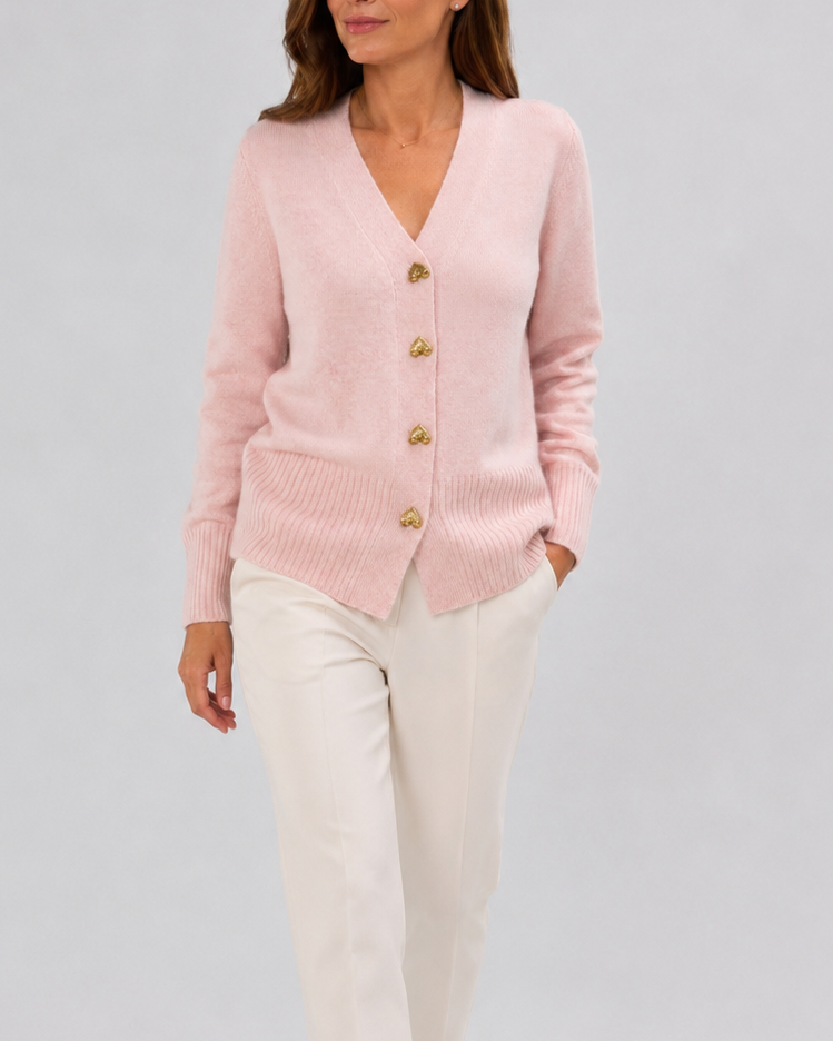 Amelia Heart Button Cardigan
