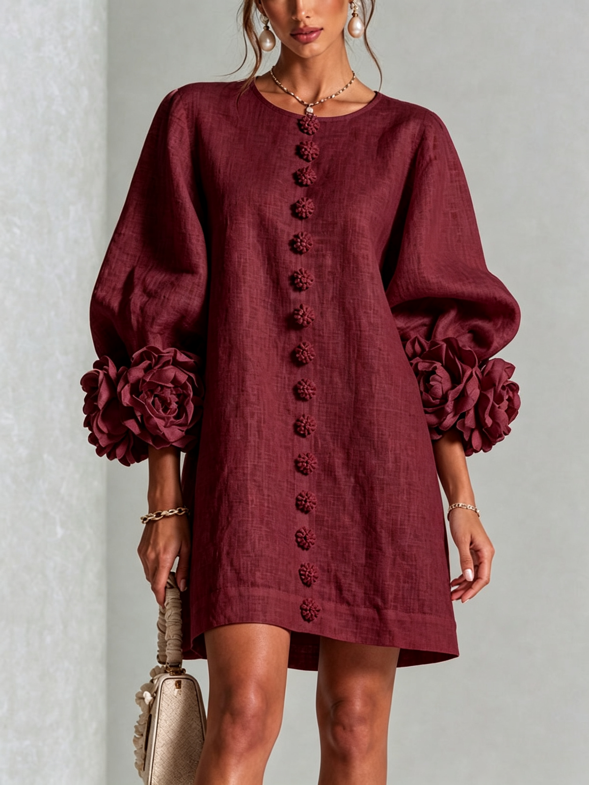 Rosa™ | Floral Button-Down Mini Dress