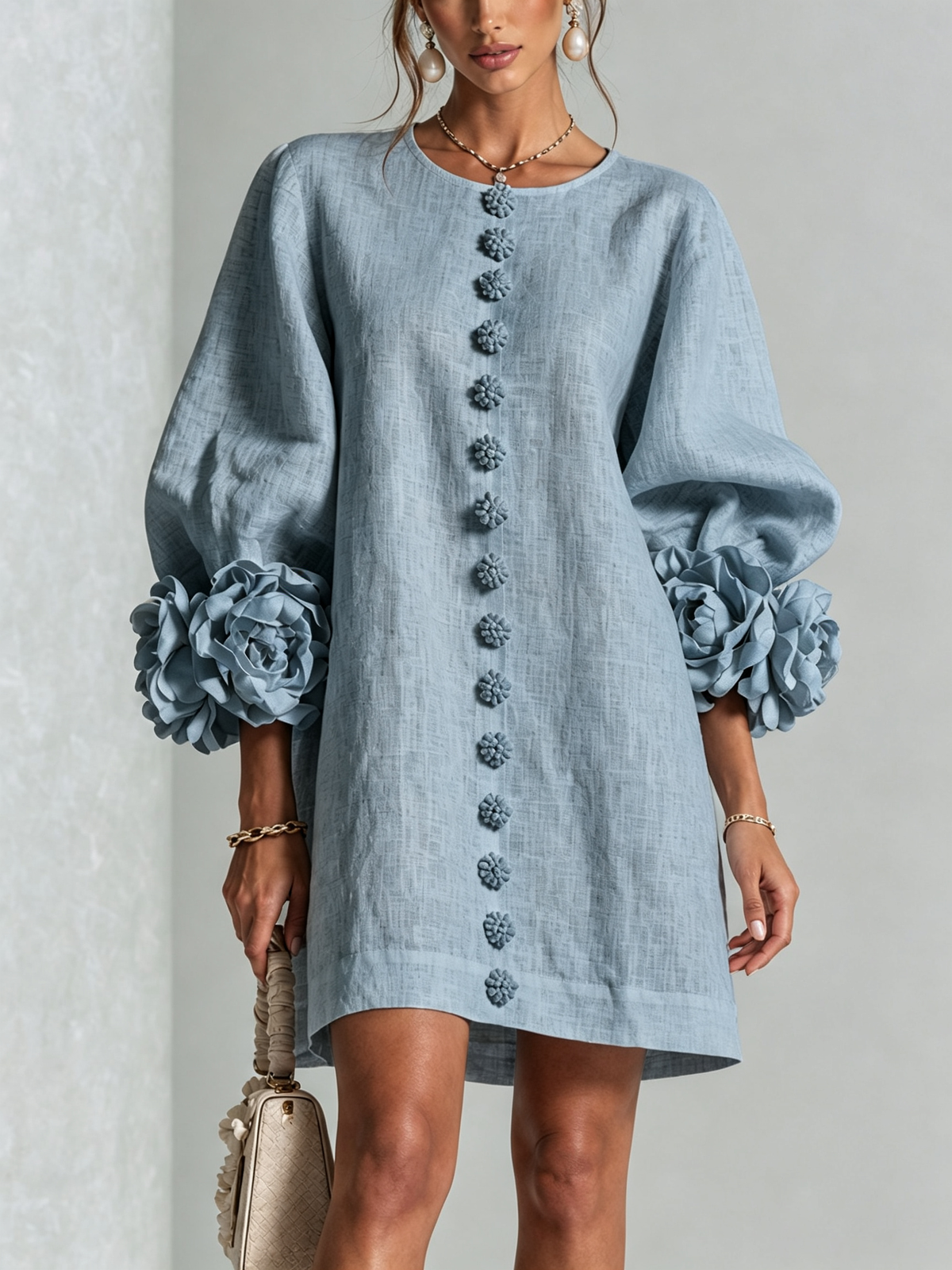Rosa™ | Floral Button-Down Mini Dress